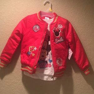 Exclusive Minnie Mouse 2Piece Red Letterman Jacket